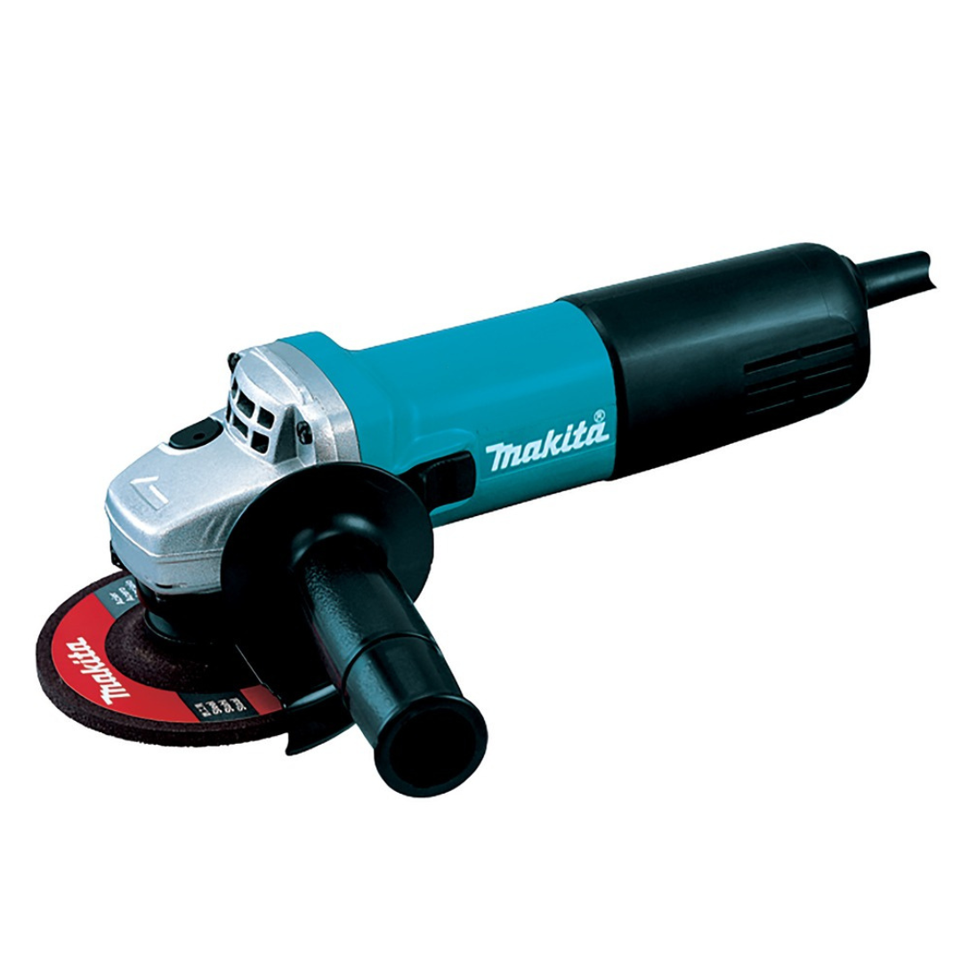 Makita 115mm Angle Grinder 240V 840W Side Handle Lock On Lock Switch 9557HNR