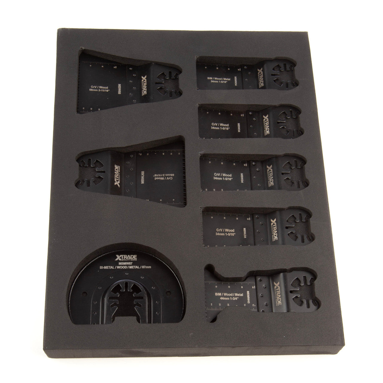 XTrade Universal Multi-Tool Blades for Wood Metal Pack of 8 MBMWSET-8