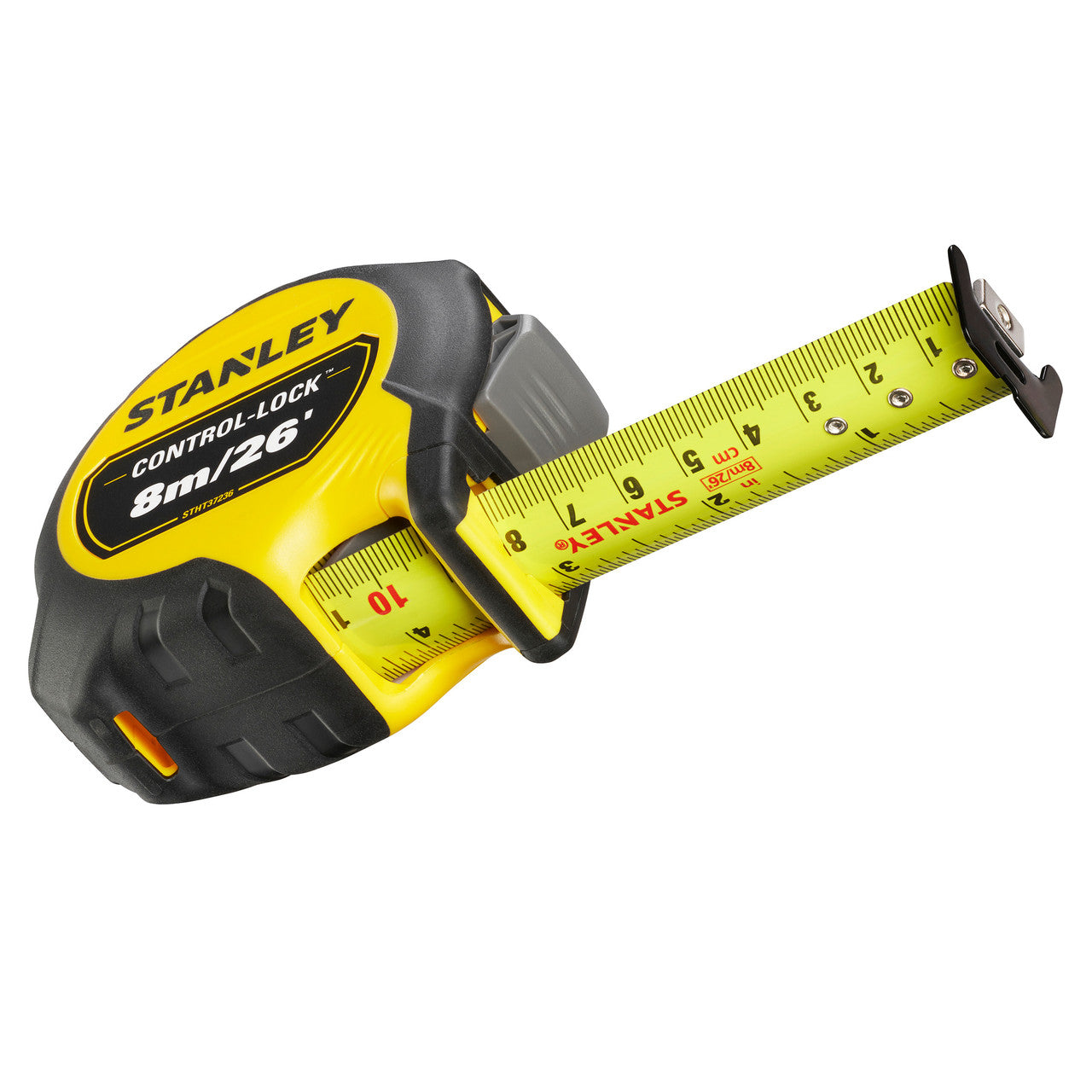 Stanley CONTROL-LOCK Tape Measure 26ft 8m Width 25mm MULTICATCH HOOK STHT37236-5