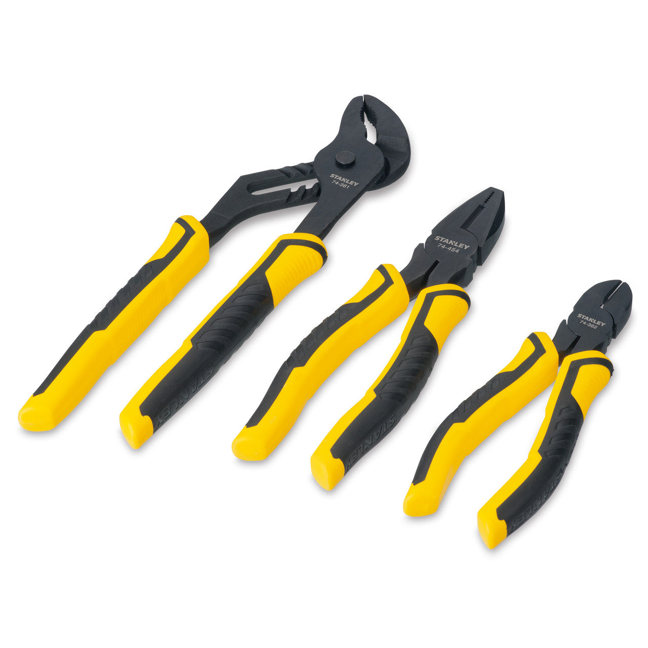 Stanley Dynagrip Plier Set 3 Piece Combination Groove Joint Diagonal STHT0-74471