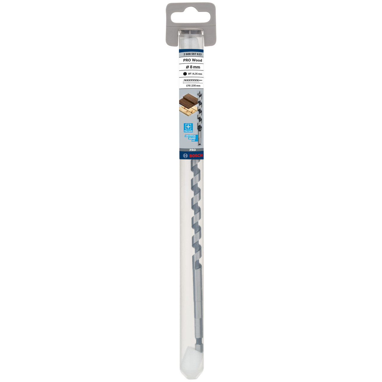 Bosch PRO Wood Auger Drill Bit 8 × 170mm Self Feeding Tip 2608597623