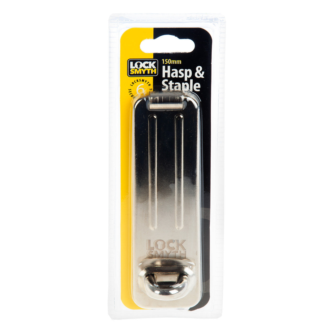 Locksmyth Hasp & Staple 150mm Hardened Steel Tamper Resistant L2200030