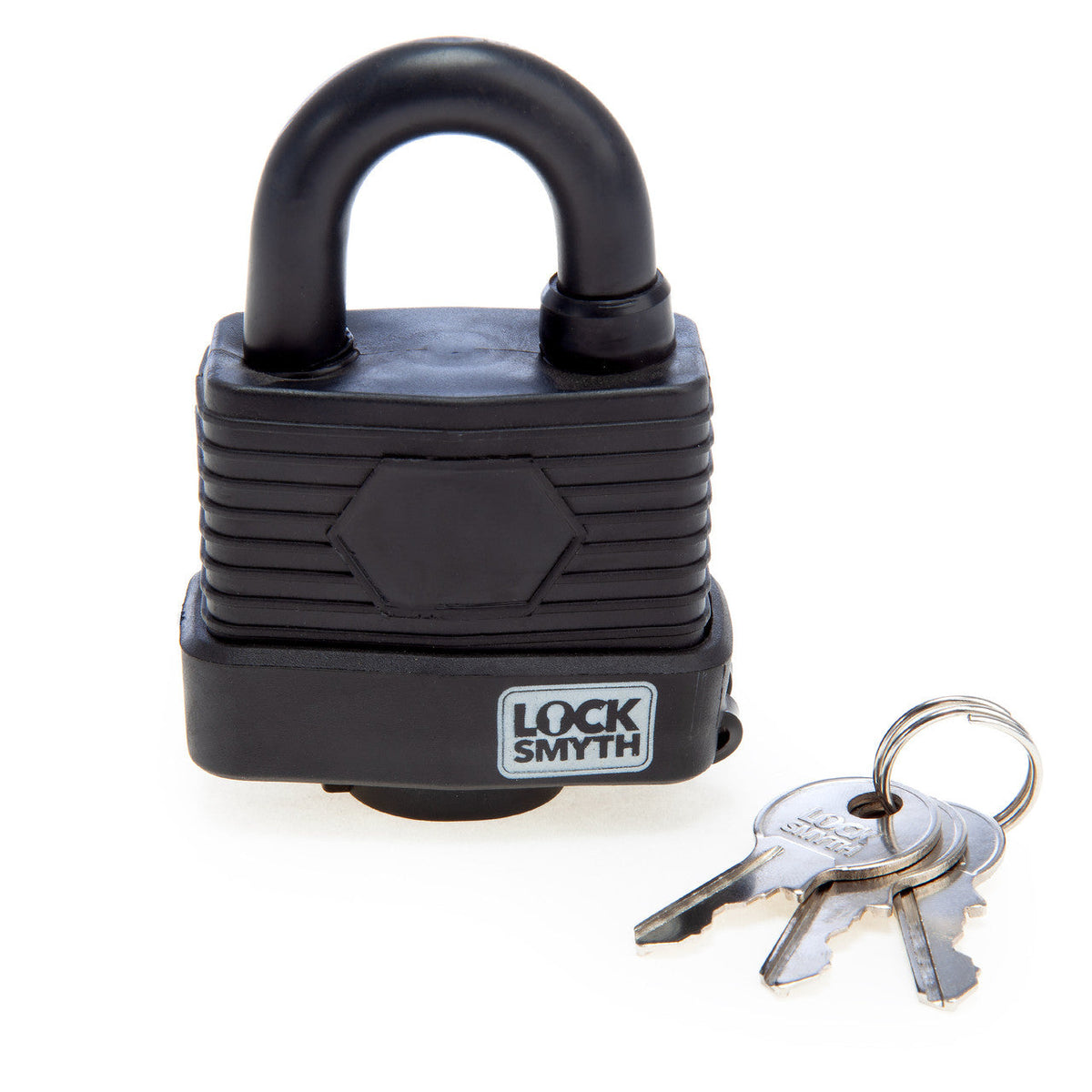 Locksmyth Weatherproof Padlock 50mm Brass Body Hardened Steel Shackle L2200019