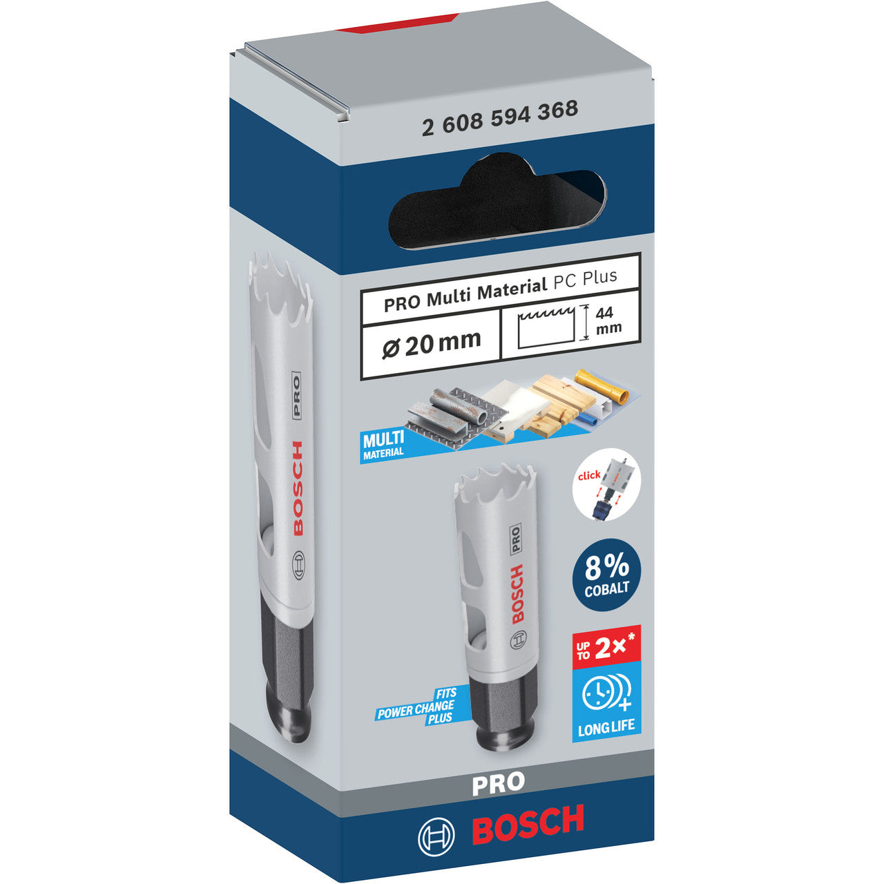 Bosch 2608594368 PRO Multi-Material PC Plus Hole Saw 20mm