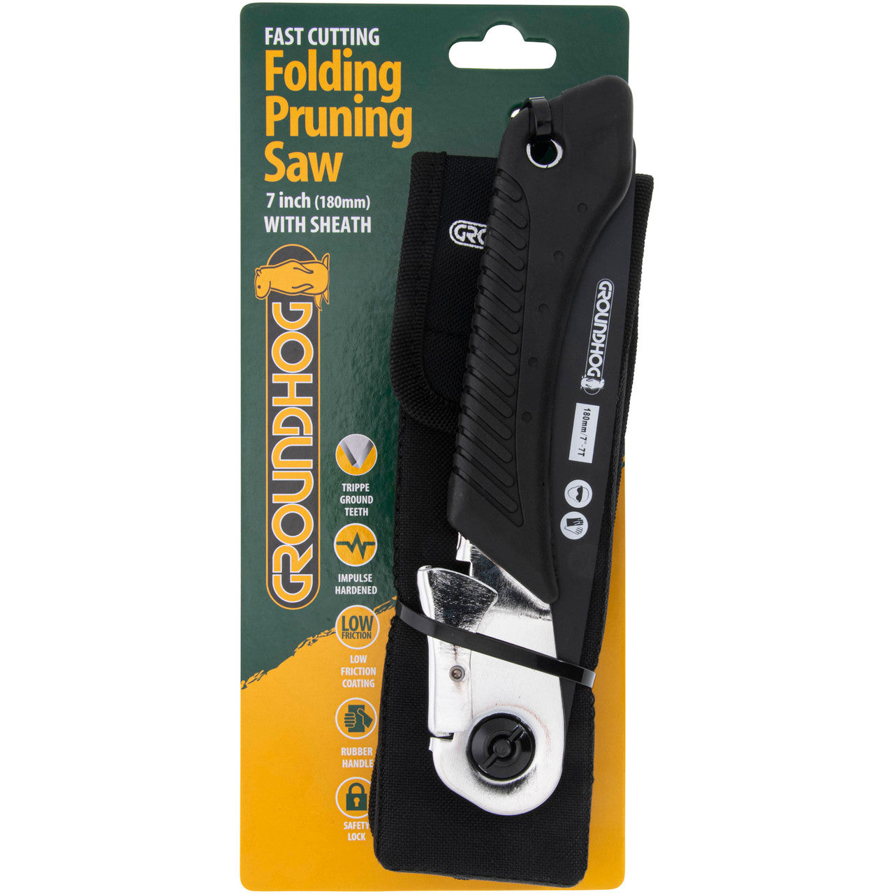 XTrade G0900006 Groundhog Fast Cut Folding Pruning Saw 7" (180MM)