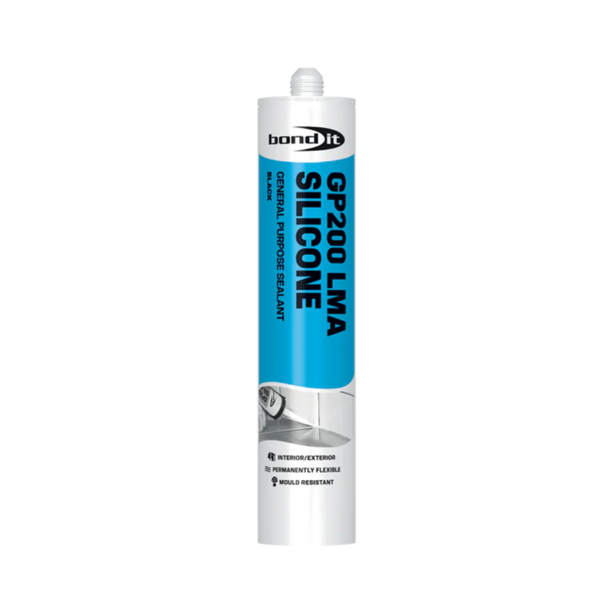 Bond It GP200 General Purpose Silicone Sealant 275ml (Black) - Box of 25