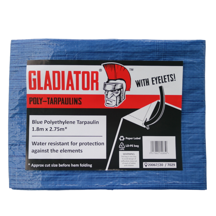 Gladiator Polyethylene Tarpaulin Blue 1.8m x 2.75m