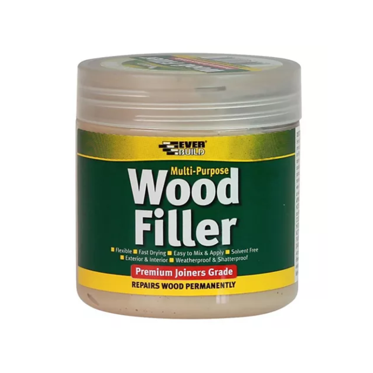 Everbuild Multi-Purpose Wood Filler 250ml (White) - 6 Pack