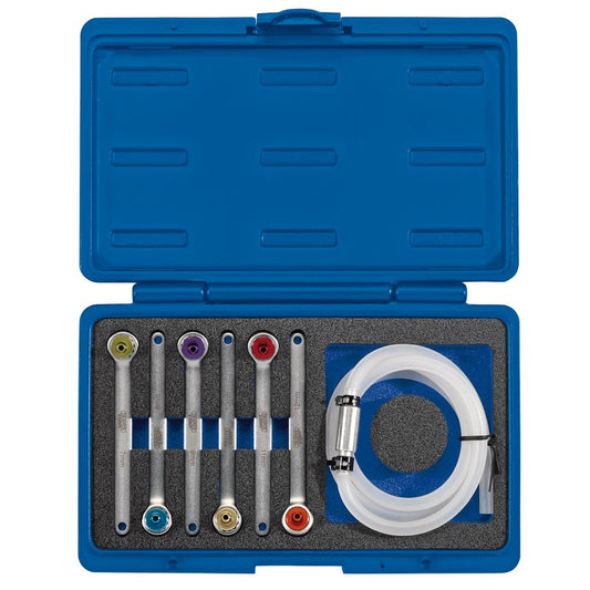 Draper Universal Clutch And Brake Bleeding Kit 7 Piece Colour Coded 7-12mm 00041