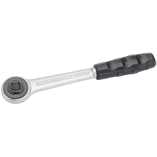 Elora 3/8"D 200mm Push Through Reversible Ratchet 24 Tooth With Hand Grip 00137