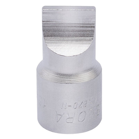 Elora Plain Slot Screwdriver Bit Socket 3/8"D 3mm hardened tempered 00260