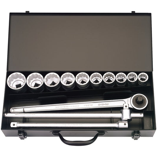 Elora Metric Bi-hexagon Socket Set 3/4"D 13 Piece Standard Length 00385