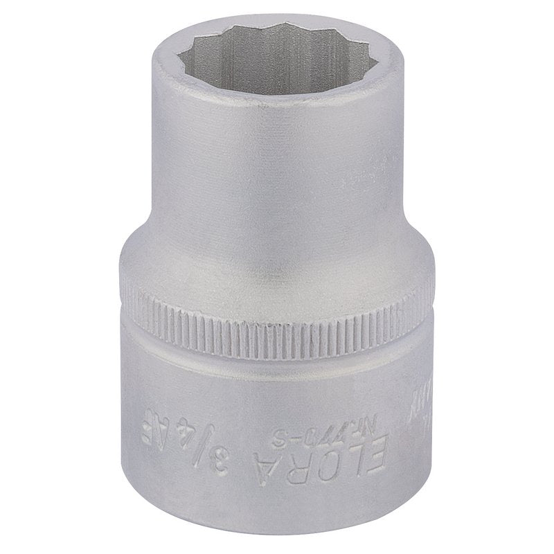 Elora 3/4" Bi-Hexagon Socket 3/4"D Hardened Tempered And Chrome Plated 00434