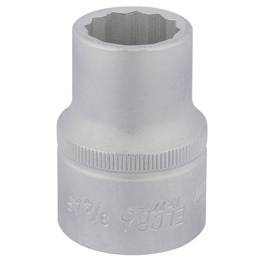 Elora 3/4" Bi-Hexagon Socket 3/4"D Hardened Tempered And Chrome Plated 00434
