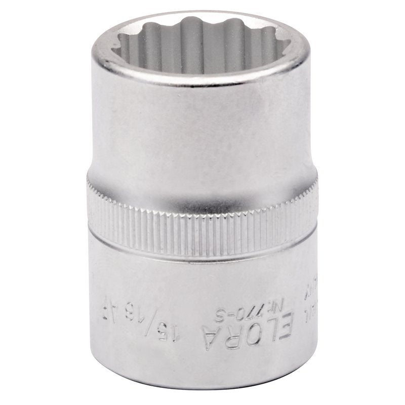 Elora 15/16" Bi-Hexagon Socket 3/4"D Hardened Tempered And Chrome Plated 00468