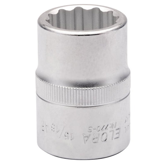 Elora 15/16" Bi-Hexagon Socket 3/4"D Hardened Tempered And Chrome Plated 00468