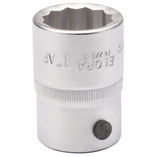 Elora 1" Bi-Hexagon Socket 3/4"D Chrome Plated Hardened And Tempered 00476