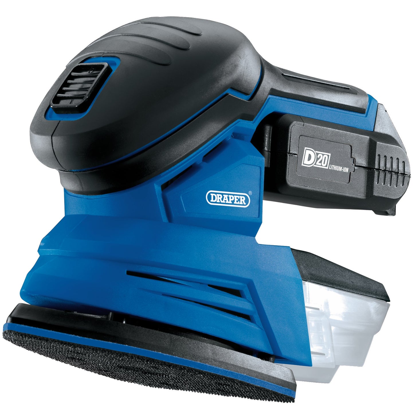 Draper D20 20V Tri-Base Detail Sander 1 x 2.0Ah Battery 1 x Charger 00608