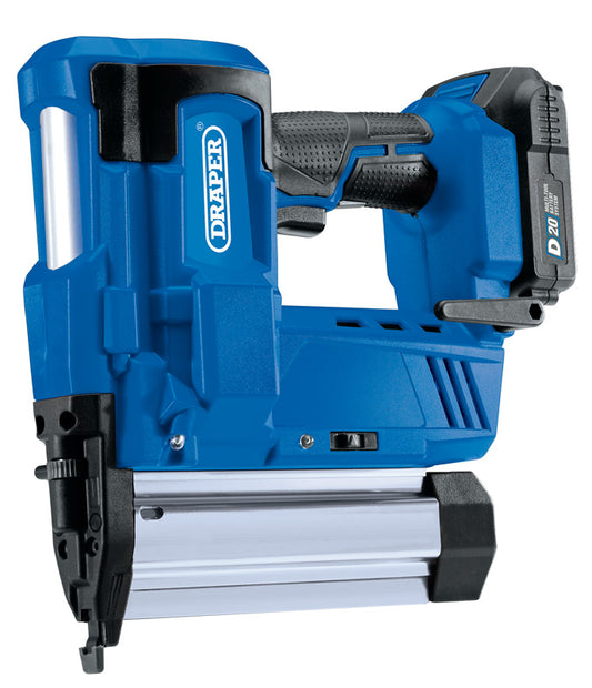 Draper D20 20V Nailer Stapler 1 x 2.0Ah Battery Single or contact firing 00646
