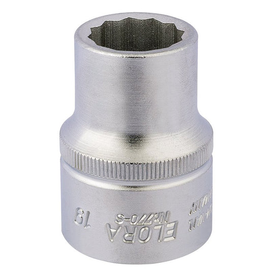 Elora 19mm 3/4"D Bi-Hexagon Socket Standard Length Chrome Plated 00682