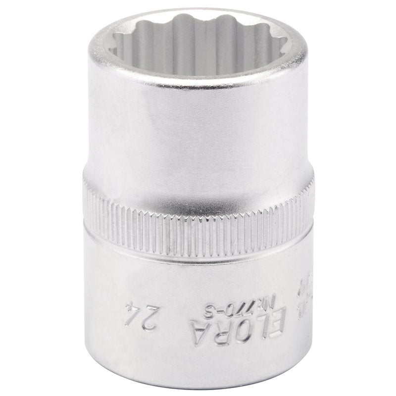 Elora 24mm 3/4"D Bi-Hexagon Socket Standard Length Chrome Plated 00723