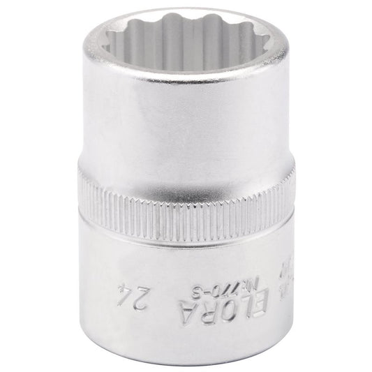Elora 24mm 3/4"D Bi-Hexagon Socket Standard Length Chrome Plated 00723