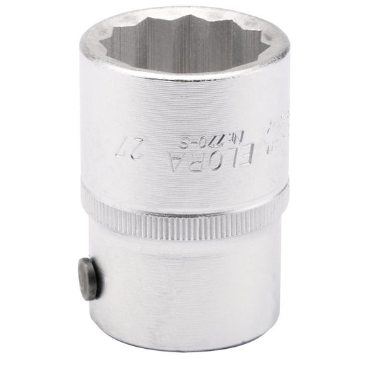 Elora 27mm 3/4"D Bi-Hexagon Socket Standard Length Chrome Plated 00757