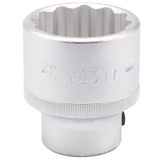 Elora 42mm 3/4"D Bi-Hexagon Socket Standard Length Chrome Plated 00830
