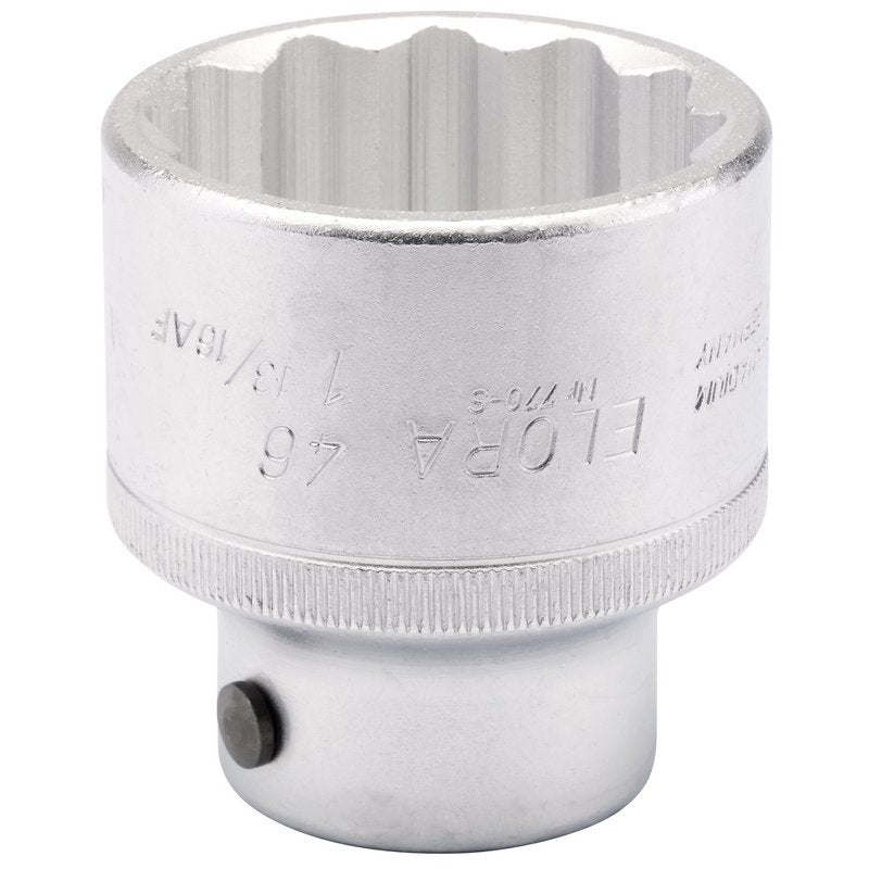 Elora 46mm 1.13/16" Bi-Hexagon Socket 3/4"D Chrome Plated Hardened 00848