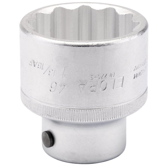 Elora 46mm 1.13/16" Bi-Hexagon Socket 3/4"D Chrome Plated Hardened 00848