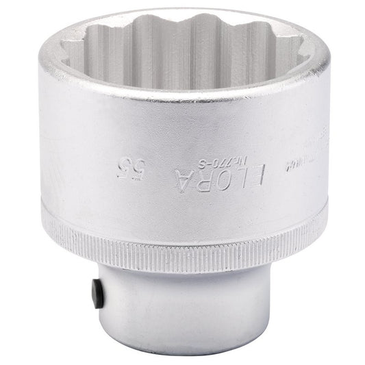Elora 55mm 3/4"D Bi-Hexagon Socket Standard Length Chrome Plated 00898