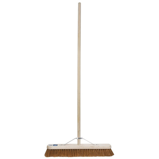 Draper Soft Coco Platform Broom 600mm Support Bracket And Wooden Handle 01088
