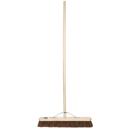 Draper Stiff Bassine Broom 600mm Support Bracket And Wooden Handle 01089
