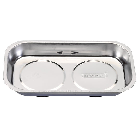 Draper Magnetic Parts Tray 136 x 237 x 28mm Stainless Steel 2 Magnets 01095