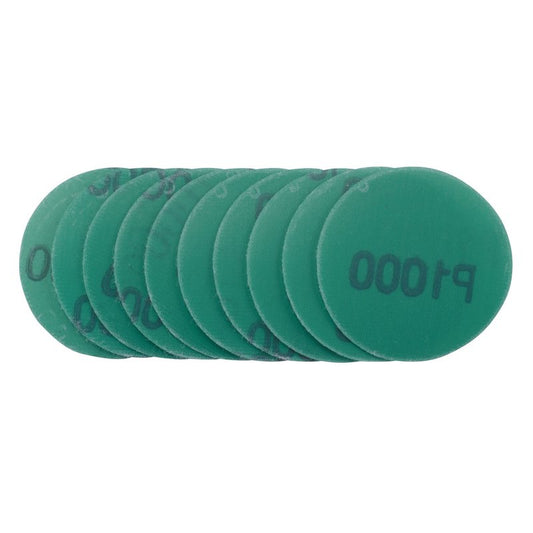 Draper Wet and Dry Sanding Discs Hook and Loop 50mm 1000 Grit 10 Pack 01109