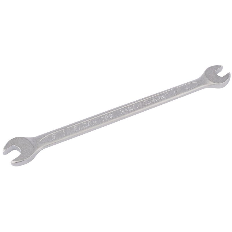 Elora Long Metric Double Open End Spanner 4 x 5mm Chrome Plated 01797