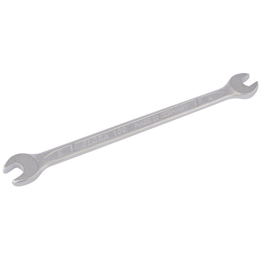 Elora Long Metric Double Open End Spanner 4 x 5mm Chrome Plated 01797