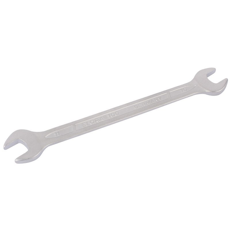 Elora Long Metric Double Open End Spanner 10 x 11mm Chrome Plated 01870
