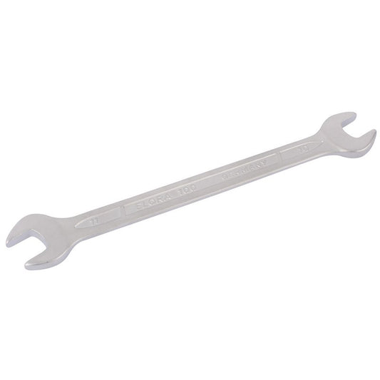Elora Long Metric Double Open End Spanner 10 x 11mm Chrome Plated 01870
