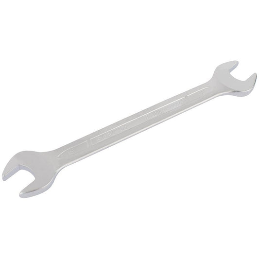 Elora Long Metric Double Open End Spanner 14 x 15mm Chrome Plated 01929