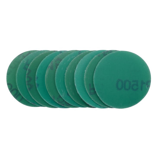 Draper Wet and Dry Sanding Discs Hook and Loop 50mm 1500 Grit 10 Pack 02012
