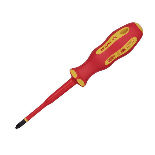 Draper XP1000 VDE Slimline Cross Slot Screwdriver No.2 x 100mm 02164
