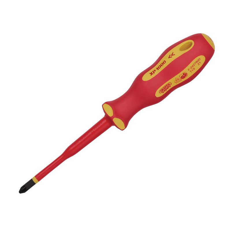 Draper XP1000 VDE Slimline PZ Type Screwdriver No.2 x 100mm tested 10,000V 02166