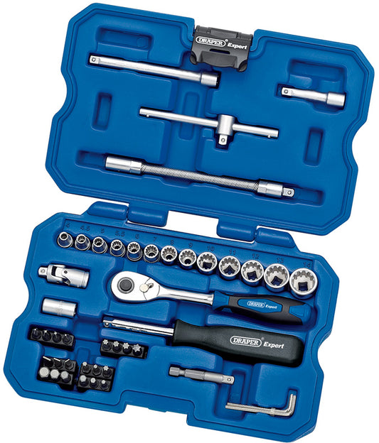 1/4" Sq. Dr. Metric 12 Point Draper Multi-Drive&#174; Socket Set (47 Piece)