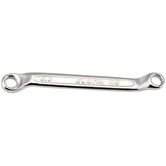 Elora Midget Deep Crank Metric Ring Spanner 5 x 5.5mm 12 Point Bi Hex 02597