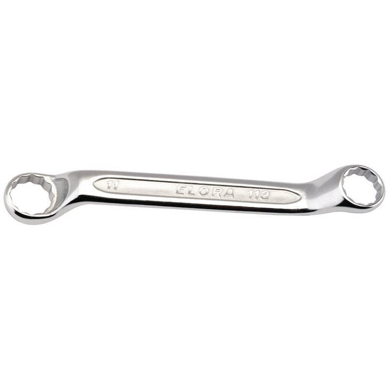 Elora Midget Deep Crank Metric Ring Spanner 12 Point Bi Hex 10 x 11mm 02620
