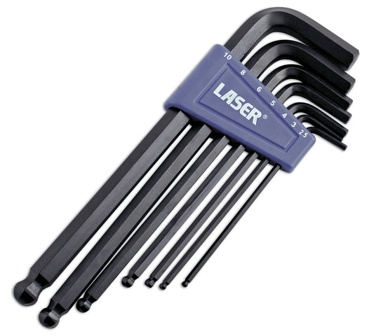 Laser Tools Ball End Hex Key Set 7pc 0272