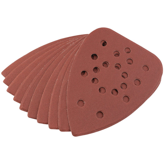 Draper Hook & Loop Tri Base Sander Sheets 140 x 140 x 93mm 240 Grit 10 Pk 02920
