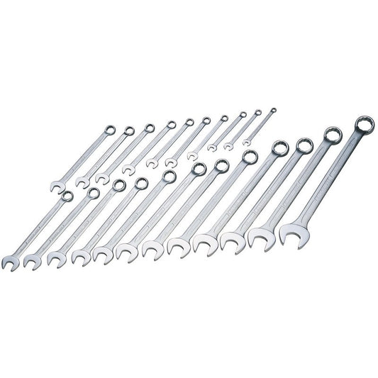 Draper Long Metric Combination Spanner Set 22 Piece Bi Hexagon Ring 03115