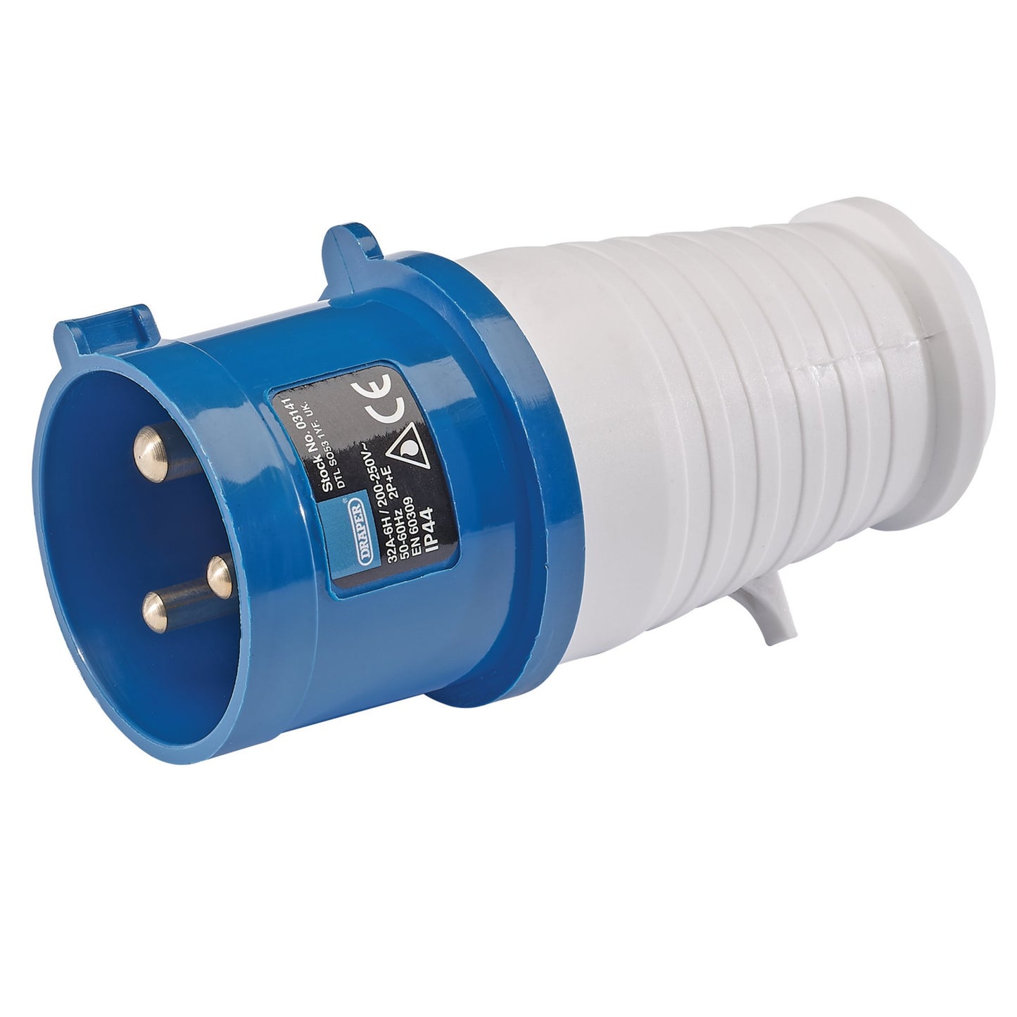Draper 230V Electrical IP44 Site Plug 32A For Outdoor Environments 03141